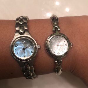 2 watches - stainless steel, needs batteries